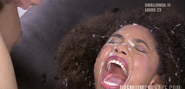 trendsPremium Bukkake - Luna Corazon swallows 50 huge mouthful cum loads